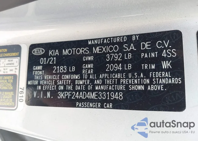 3KPF24AD4ME331948: 42474846