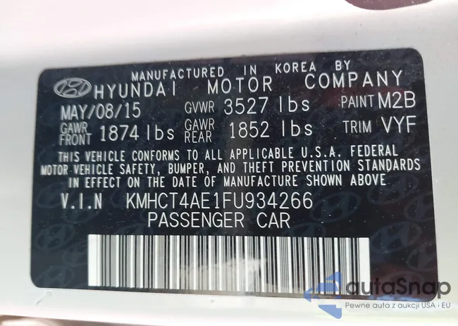 KMHCT4AE1FU934266: 42474903