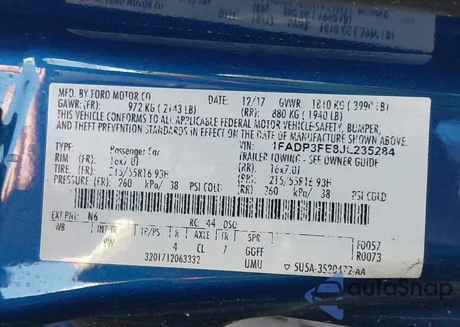 1FADP3FE8JL235284: 42474964