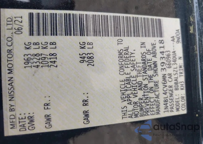 1N4BL4CV6MN393418: 42475105