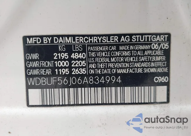 WDBUF56J06A834994: 42475214