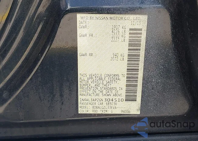 1N4AL3AP2GN304510: 42475262