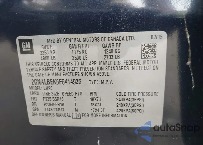 2GNALBEK6F6414926: 42474334