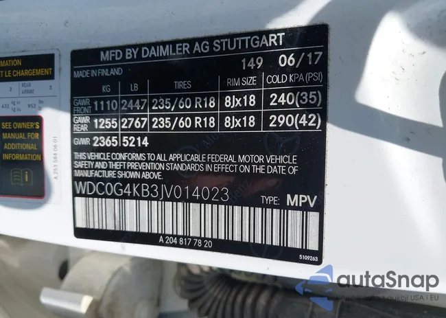 WDC0G4KB3JV014023: 42474697