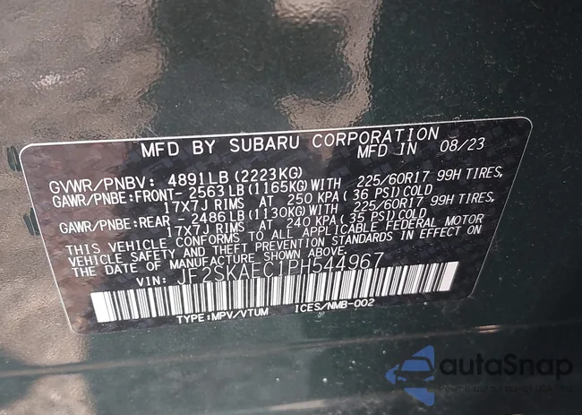 JF2SKAEC1PH544967: 42474713