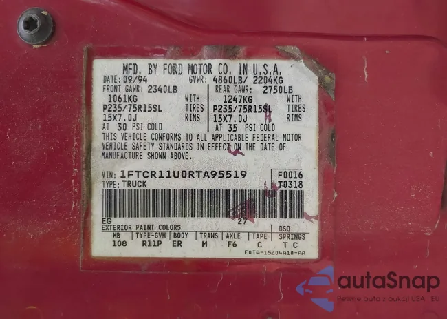 1FTCR11U0RTA95519: 42476046