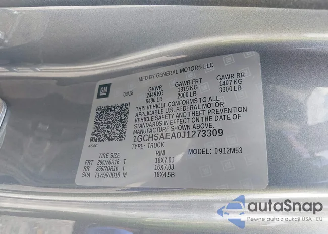 1GCHSAEA0J1273309: 42476117