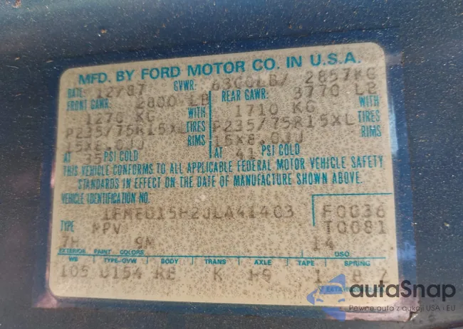 1FMEU15H2JLA41403: 42476202