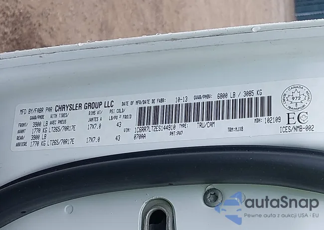 1C6RR7LT2ES144910: 42476228