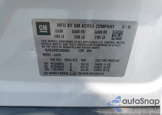 KL4CJESB2LB003863: 42476256