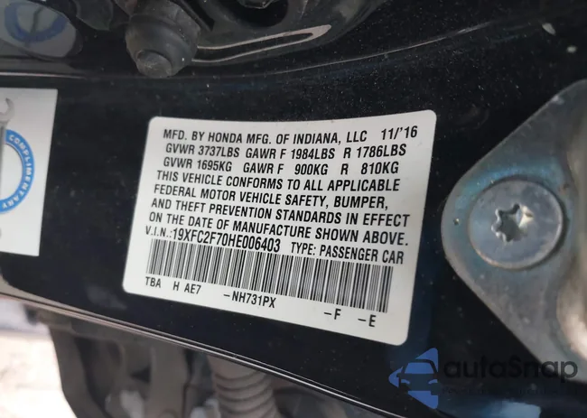 19XFC2F70HE006403: 42476267