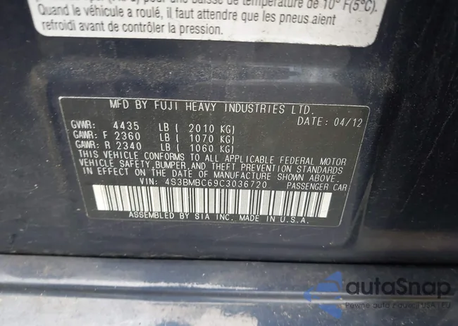 4S3BMBC69C3036720: 42475424