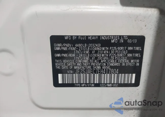 JF2SJAEC7EH417804: 42475460