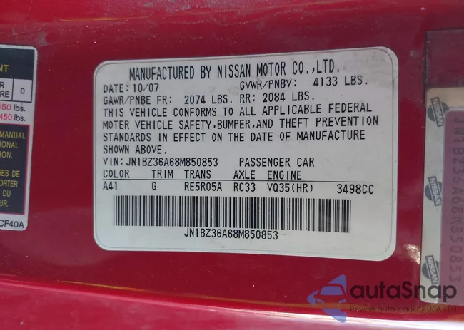 JN1BZ36A68M850853: 42475490