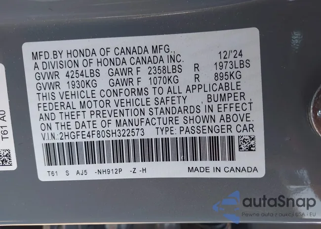 2HGFE4F80SH322573: 42475536