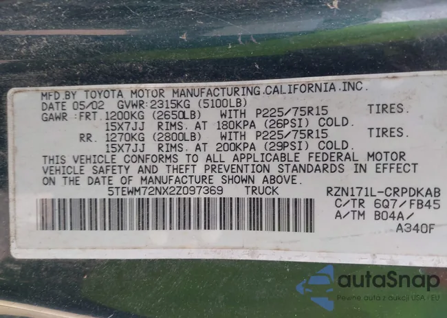 5TEWM72NX2Z097369: 42476892