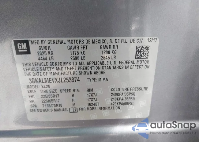 3GKALMEVXJL253374: 42476966