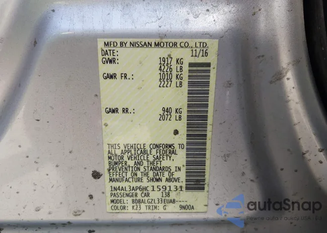 1N4AL3AP6HC159131: 42477033