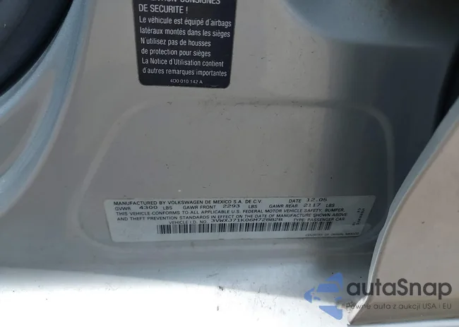 3VWXJ71K06M728828: 42477114