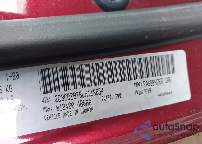 2C3CDZBT8LH118654: 42477240