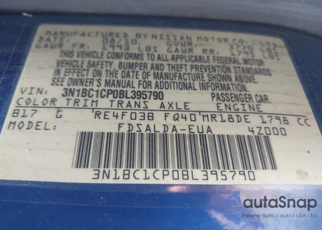 3N1BC1CP0BL395790: 42477284