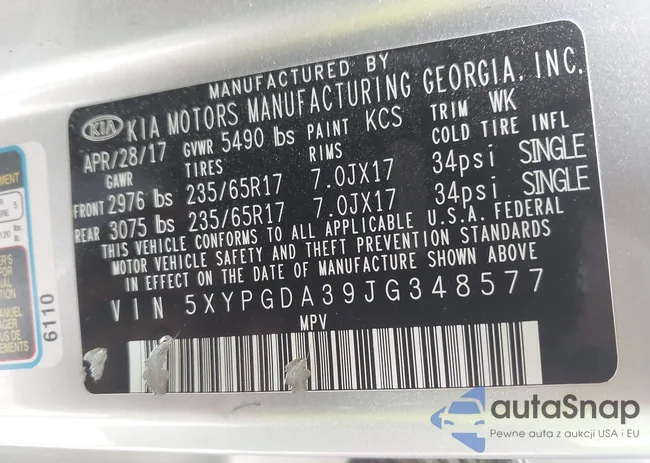 5XYPGDA39JG348577: 42476429