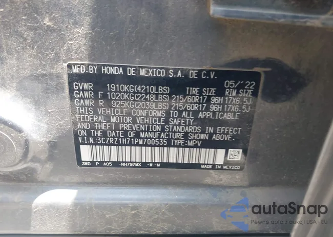 3CZRZ1H71PM700535: 42476540