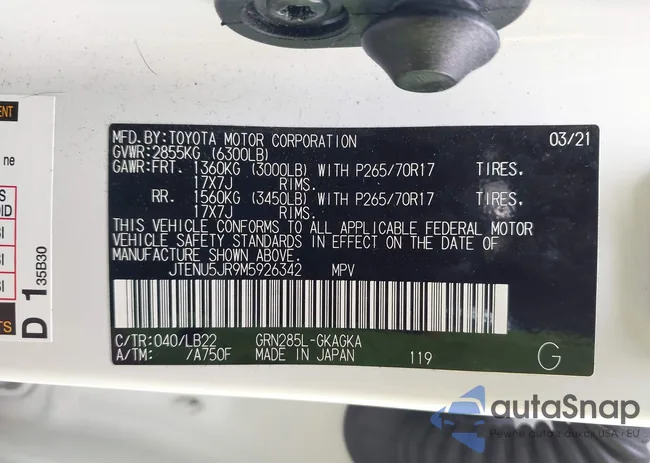 JTENU5JR9M5926342: 42476579