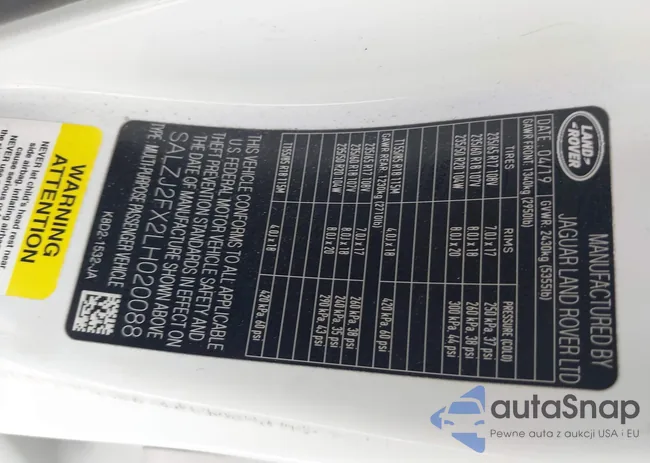 SALZJ2FX2LH020088: 42476604