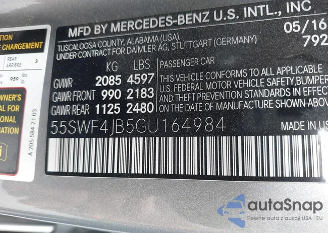 55SWF4JB5GU164984: 42477788