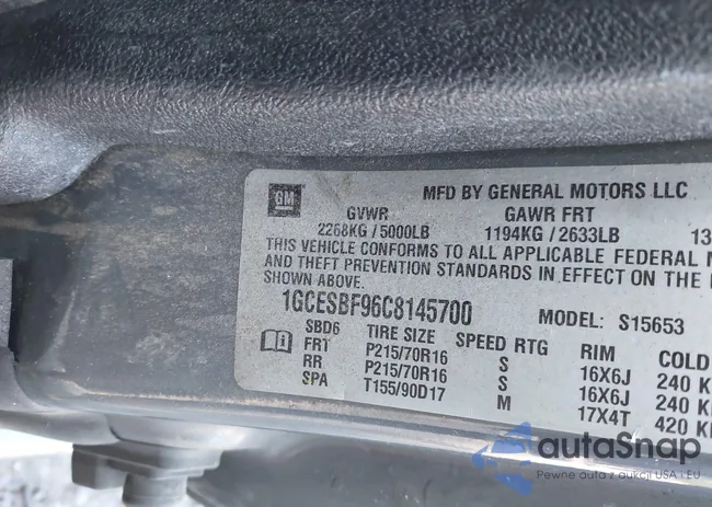 1GCESBF96C8145700: 42477869