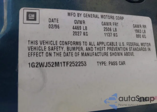 1G2WJ52M1TF252253: 42477948