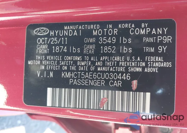 KMHCT5AE6CU030446: 42477404