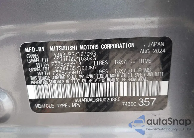 JA4ARUAU6RU020885: 42477436