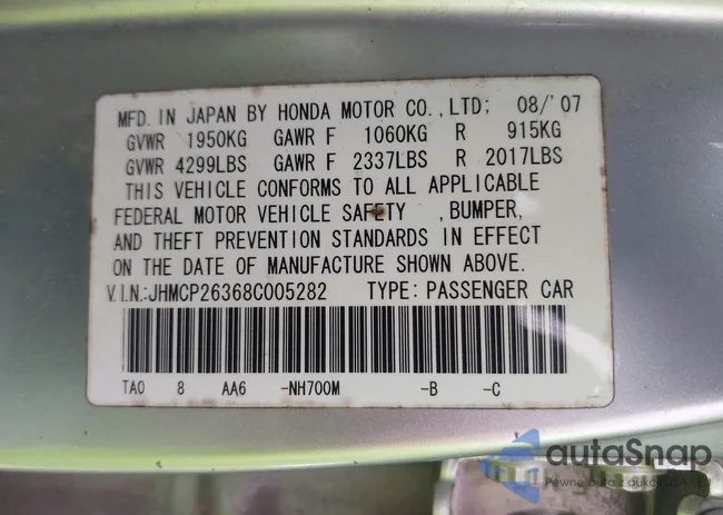 JHMCP26368C005282: 42478835