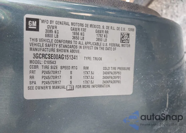 3GCRCSE00AG151341: 42479109