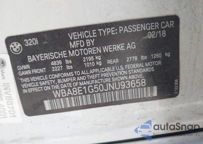 WBA8E1G50JNU93658: 42479119