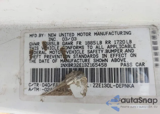 1NXBR32E13Z165458: 42479152