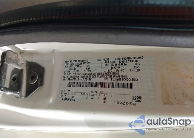 1FBNE31L34HA22488: 42478666