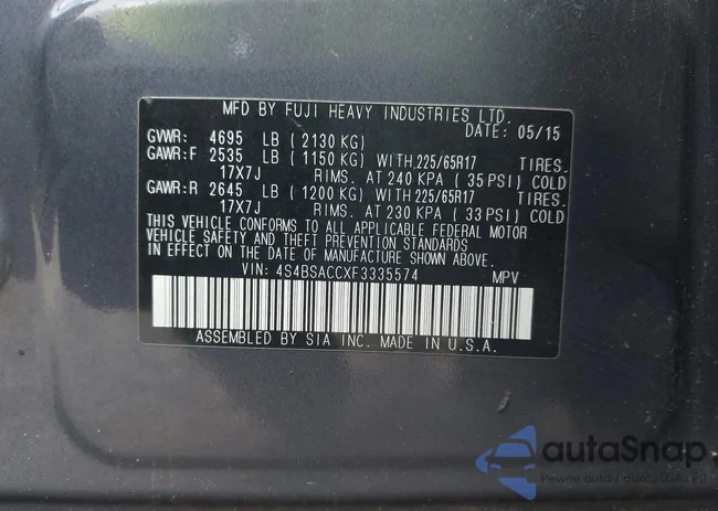 4S4BSACCXF3335574: 42479736