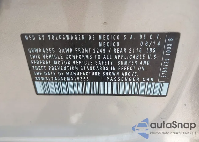 3VW3L7AJ3EM319365: 42479875