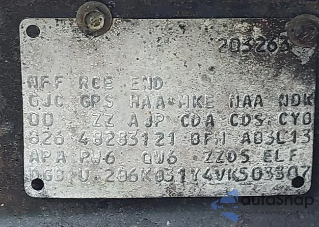 2B6KB31Y4VK503307: 42480001