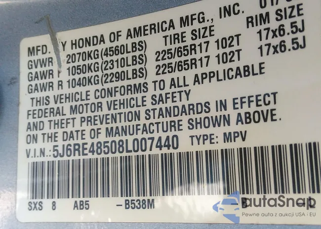 5J6RE48508L007440: 42480101