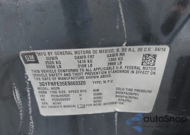 3GYFNFE35ES663320: 42480235