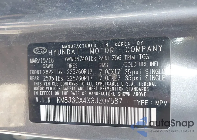 KM8J3CA4XGU207587: 42480245