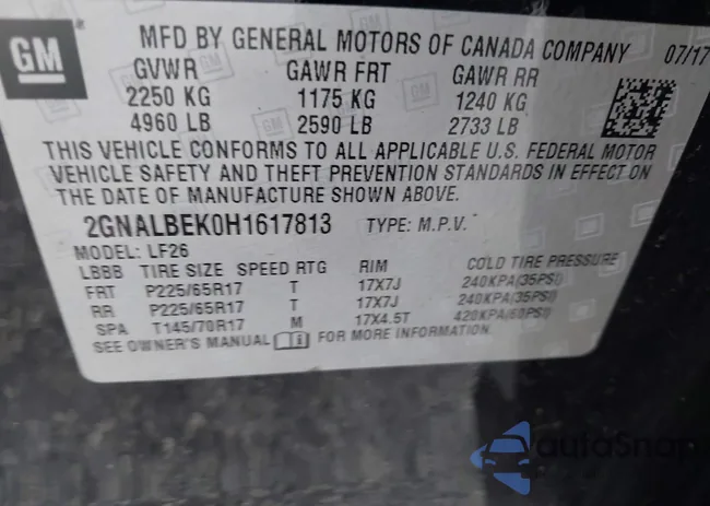 2GNALBEK0H1617813: 42479519