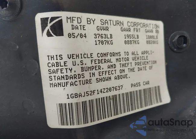 1G8AJ52F14Z207637: 42479571