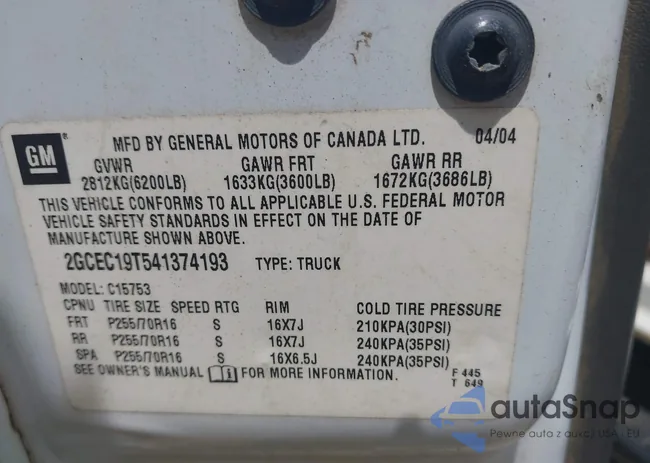 2GCEC19T541374193: 42479651