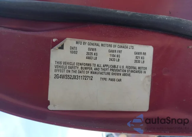 2G4WS52JX31172712: 42480766