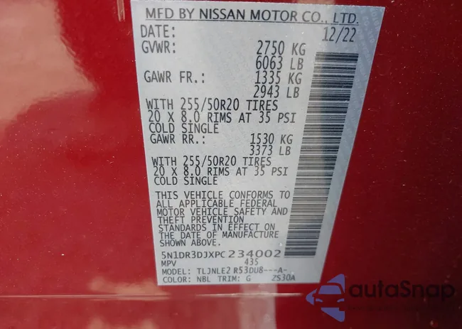 5N1DR3DJXPC234002: 42480807